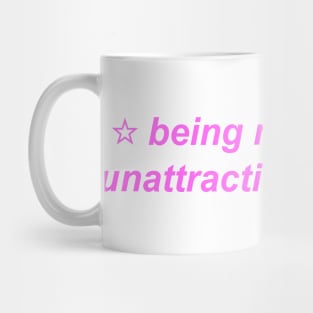 "being mean is for unattractive people" ♡ Y2K slogan Mug